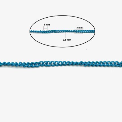 CADENA HIERRO COLOR TURQUEZA 100 M