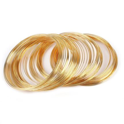 ALAMBRE MEMORIA DORADO 7.5 * 0.5 CM  500 GRS